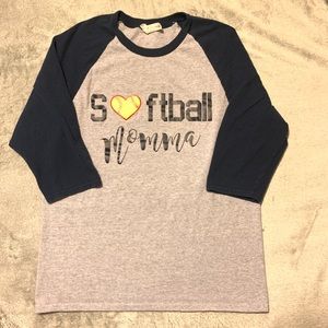 Softball Momma Raglan